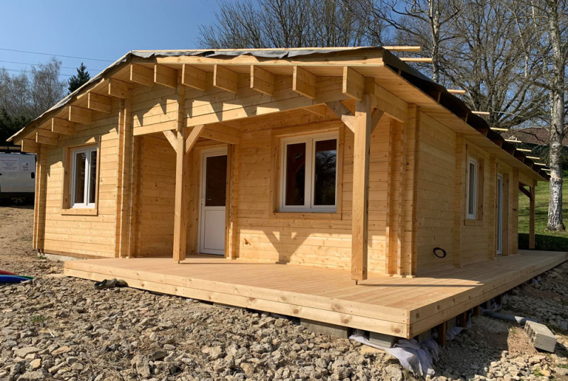 -construction d'un chalet en bois